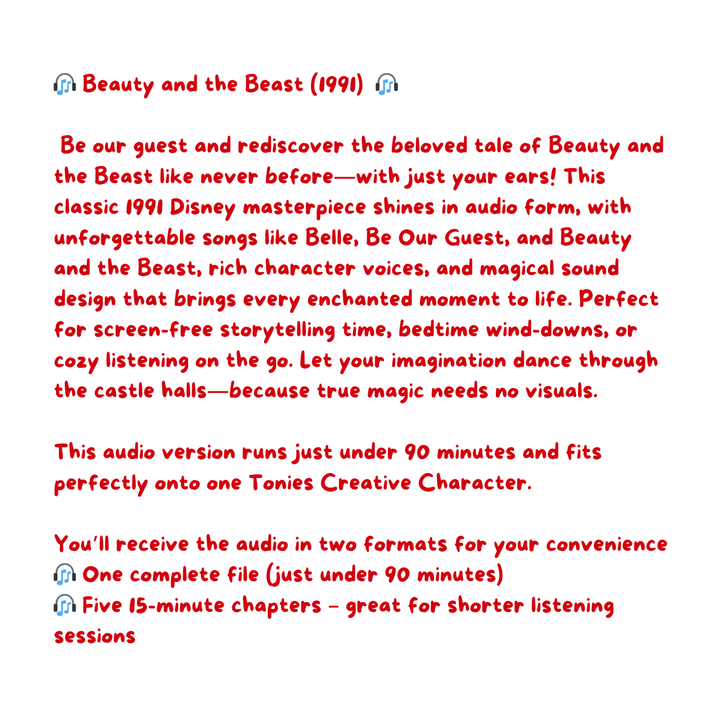 Beauty and The Beast 1991 - Movie Audio