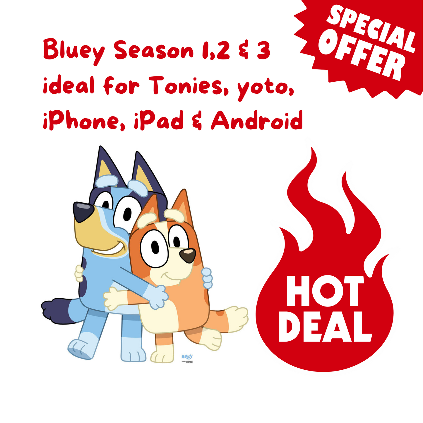 Bluey Season 1, 2 & 3 - Special Offer 50% off