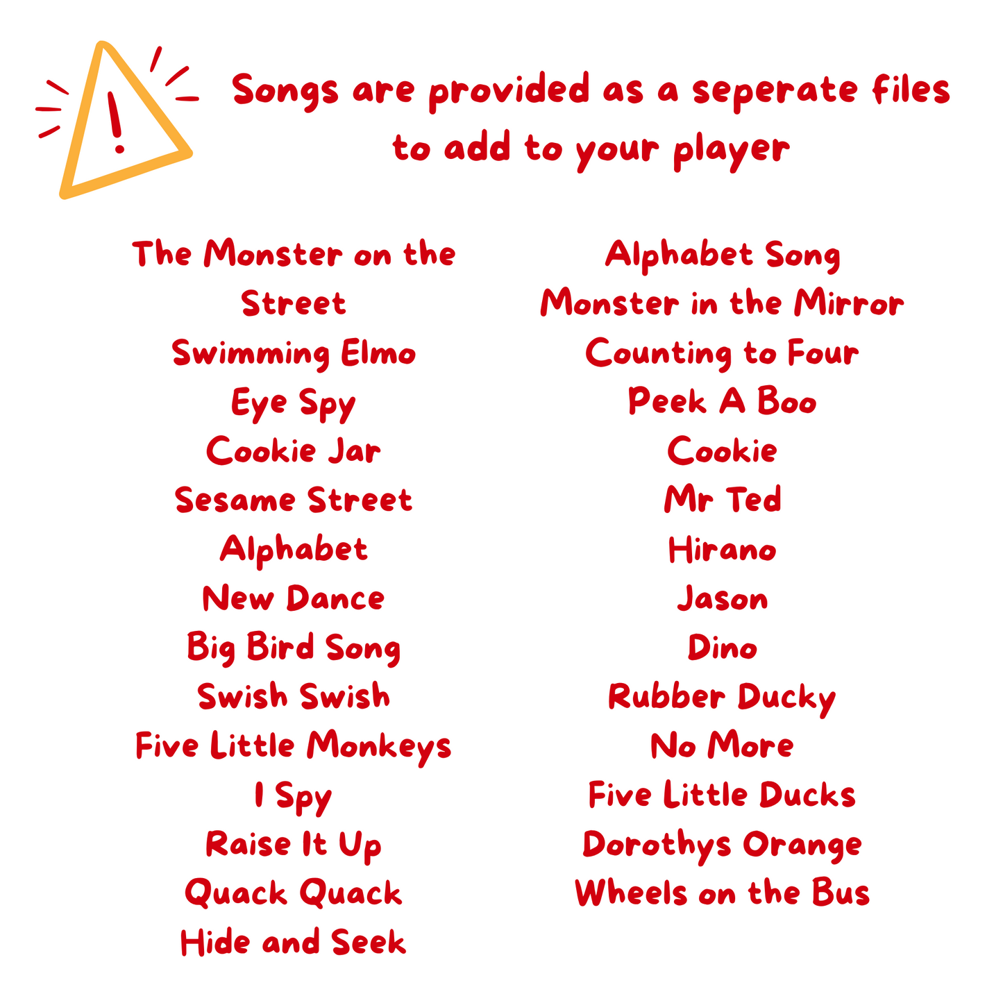 Sesame Street Songs