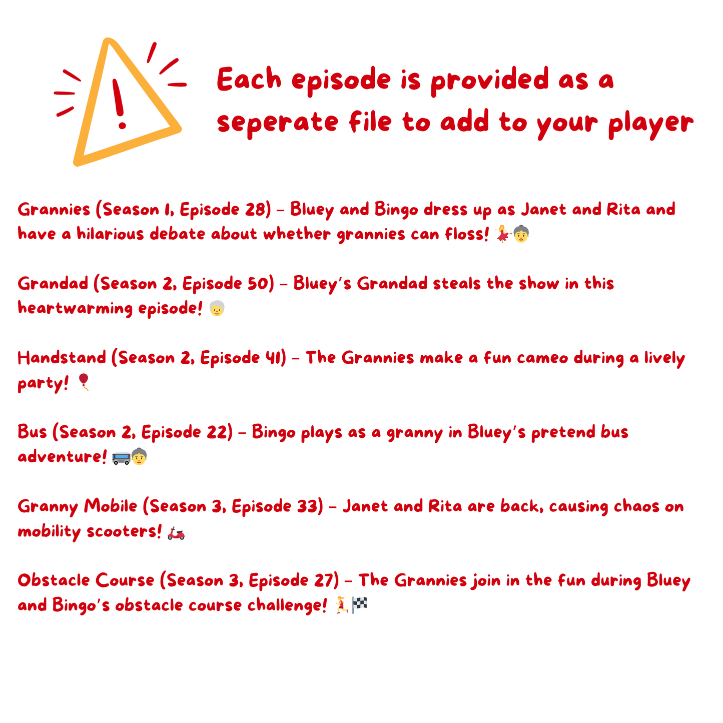 Bluey Special - The Grannies Episodes