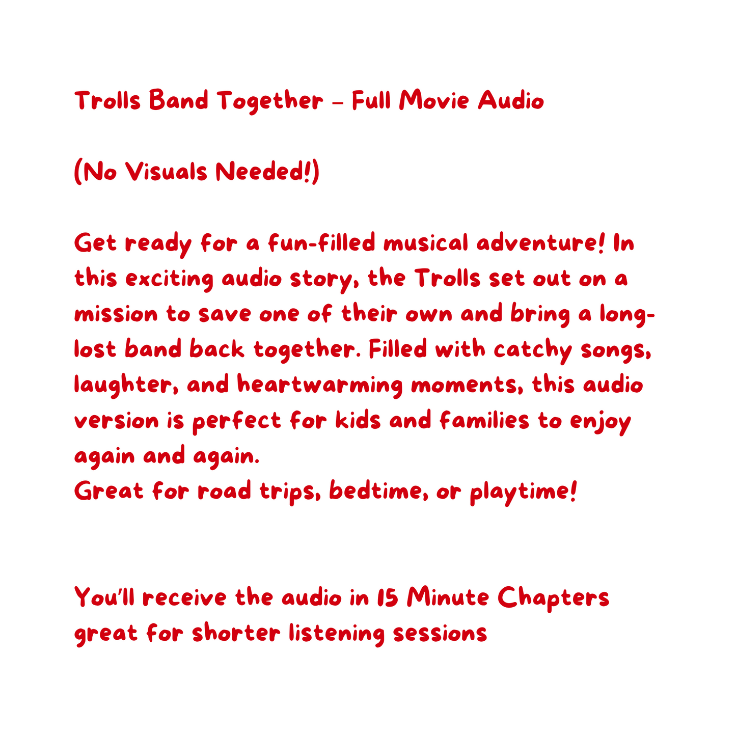 Trolls Band Together Movie Audio
